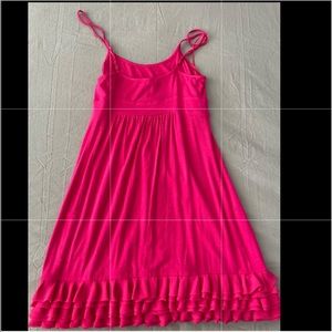 Hot Pink Express Ruffle Dress